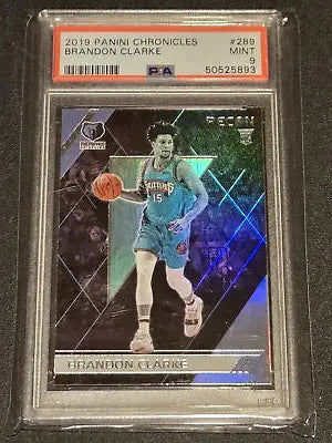 Graded Brandon Clarke basketball card from Panini Chronicles, PSA 9 quality