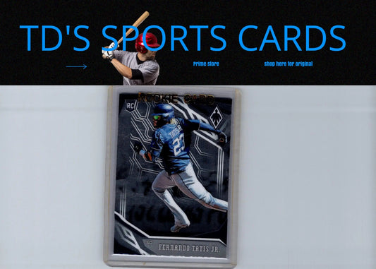 Fernando Tatis Jr rookie sports card in protective case from 2019 Panini Chronicles