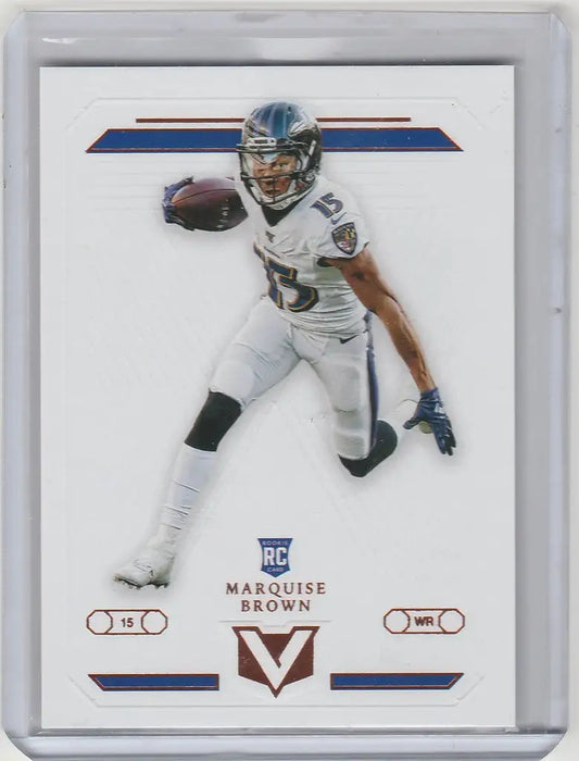 Football trading card of Marquise Brown Baltimore Ravens in Panini Chronicles Vertex design