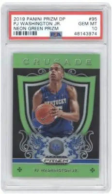 PSA-graded 2019 Panini Prizm Draft Picks PJ Washington Jr. Neon Green Prizm card