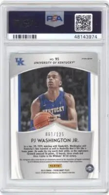 Graded Panini Prizm Draft basketball trading card of PJ Washington Jr. PSA 10