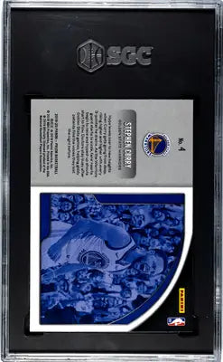 Graded 2019 Panini Prizm Stephen Curry basketball card displaying prizm Stephen Curry focus