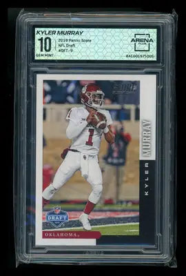 Graded Kyler Murray 2019 Panini Score NFL Draft football card with GEM MINT 10 rating