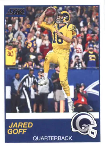 Jared Goff football card 2019 Score #293 NM-MT LA Rams original gloss Simply Sandoval