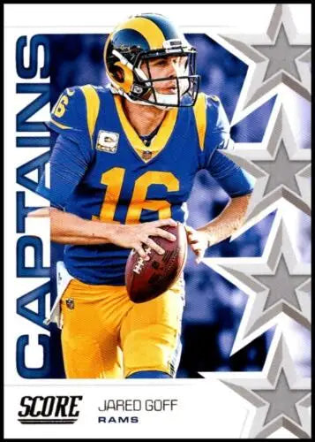 2019 Score Captains #12 Jared Goff NM-MT LA Rams original gloss football card