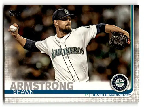 Original gloss baseball card of Shawn Armstrong from 2019 Topps Mariners collection