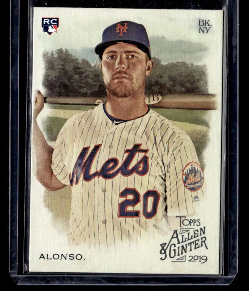 Baseball card of Pete Alonso in pinstripes, 2019 Topps Allen & Ginter NM-MT