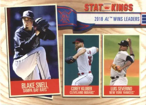 2018 AL Wins Leaders baseball card from Tops Big League featuring Blake Snell Rays