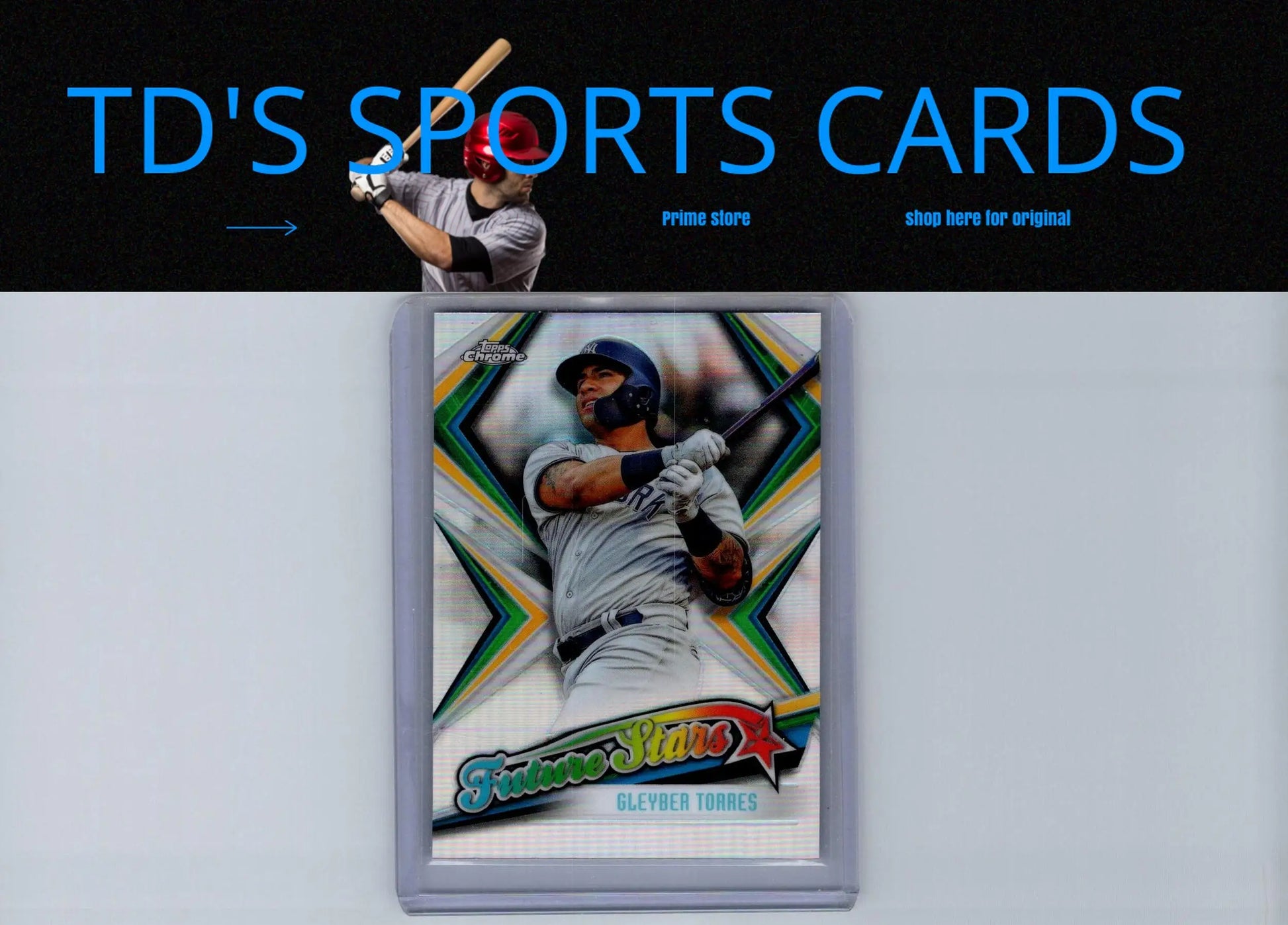 Framed Gleyber Torres Future Stars baseball card from 2019 Topps Chrome #FS-14