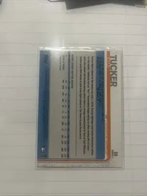 2019 Topps Chrome Kyle Tucker RC baseball card in protective case