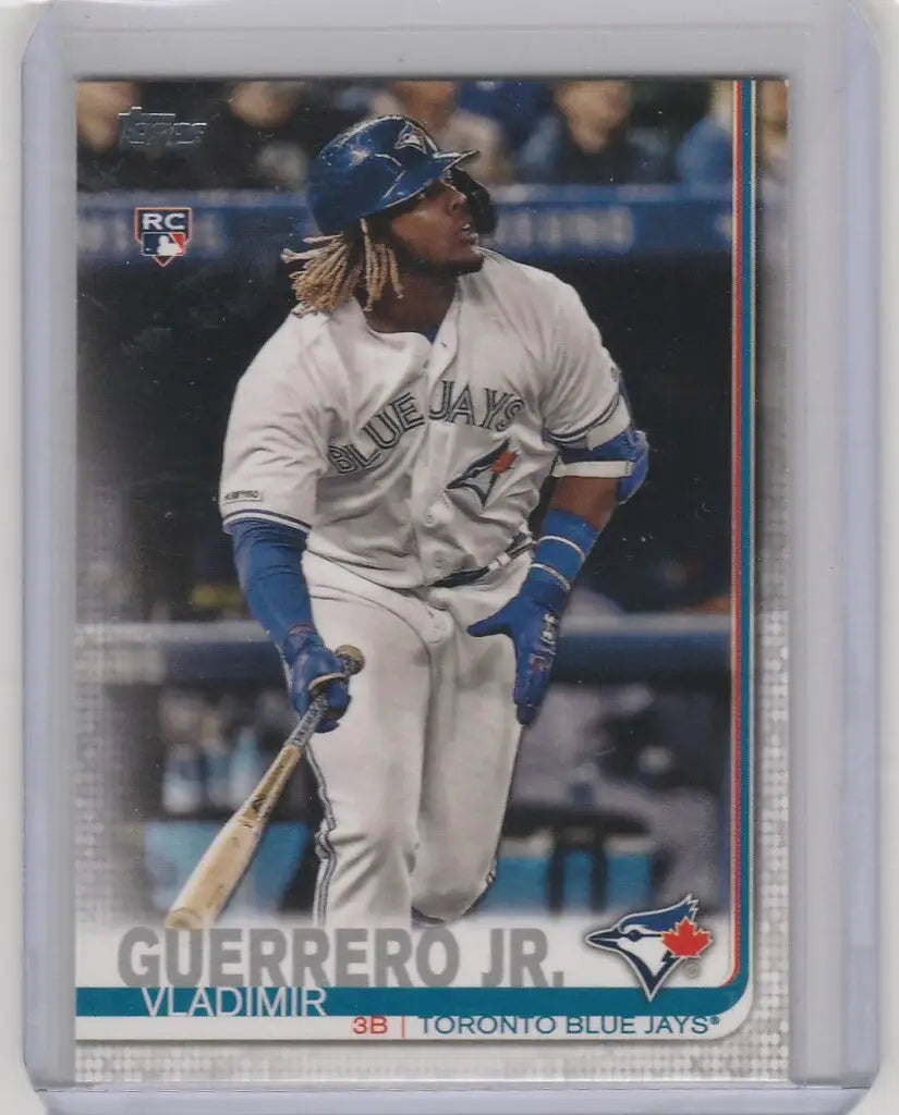 Baseball card of Vladimir Guerrero at bat for Toronto Blue Jays in Topps Complete Set