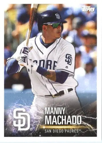 Original gloss image of Manny Machado baseball card from Topps MLB Stickers 2019 NM-MT