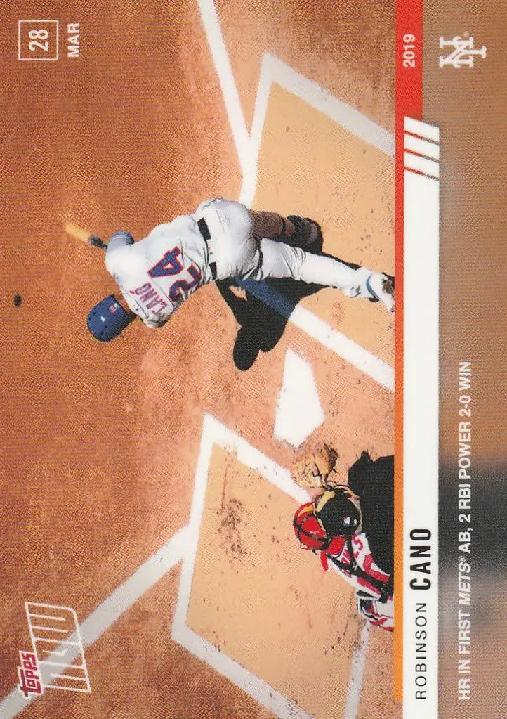Robinson Cano sliding into base in a thrilling baseball moment on trading cards