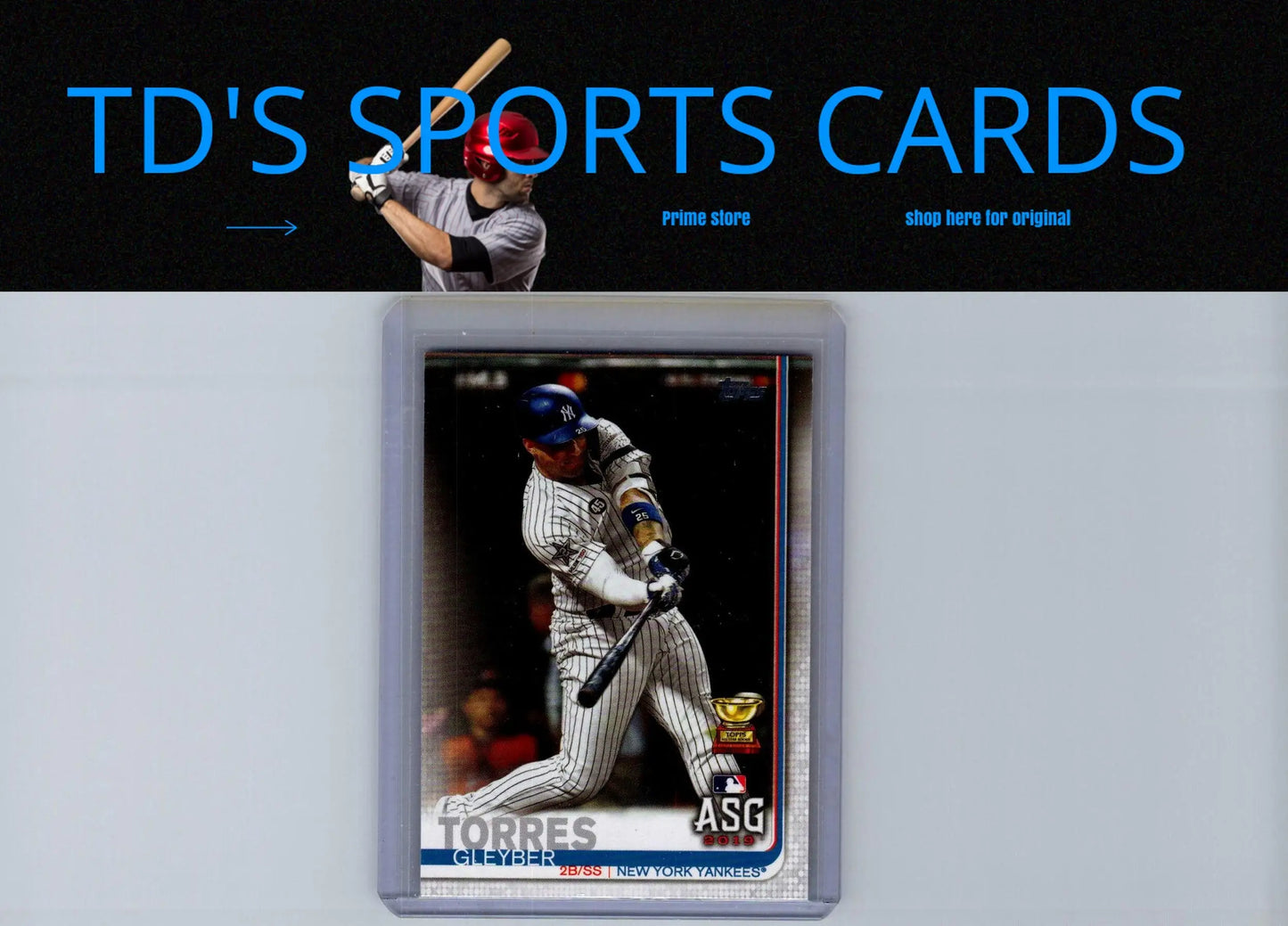 Gleyber Torres baseball card from 2019 Topps Update US148 Gleyber Torres series