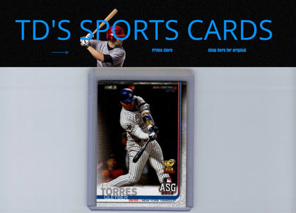 Gleyber Torres baseball card from 2019 Topps Update US148 Gleyber Torres series