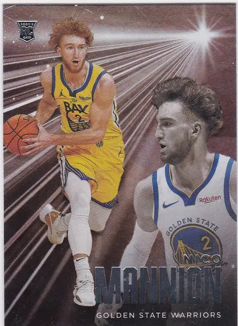 Basketball trading card of Nico Mannion from Golden State Warriors Chronicles Essentials