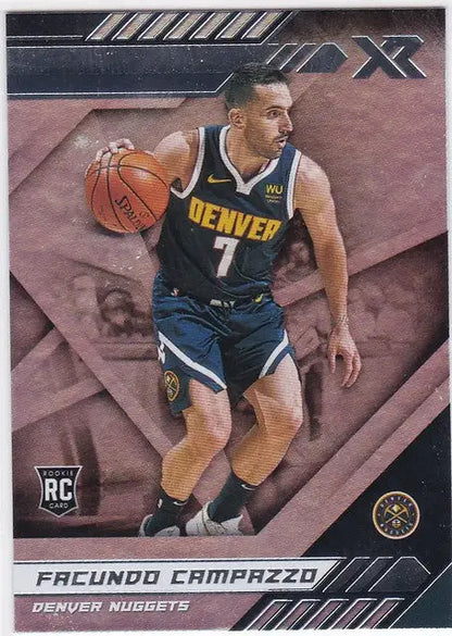 Basketball trading card of Facundo Campazzo in action, Chronicles XR Base Denver Nuggets
