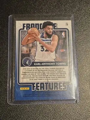Karl-Anthony Towns basketball card from 2020-21 Donruss Towns franchise features