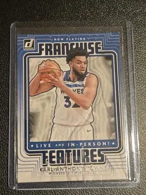 Karl-Anthony Towns basketball card from 2020-21 Donruss Towns Franchise Features