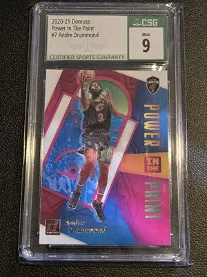 Graded Andre Drummond Power in the Paint basketball card Cleveland Cavaliers CSG 9