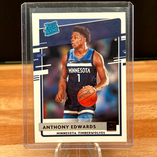 Anthony Edwards Rated Rookie card from 2020-21 Donruss - Minnesota Timberwolves