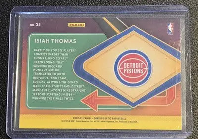 Isiah Thomas basketball card 2020-21 Donruss Optic Express Lane Holo collectible