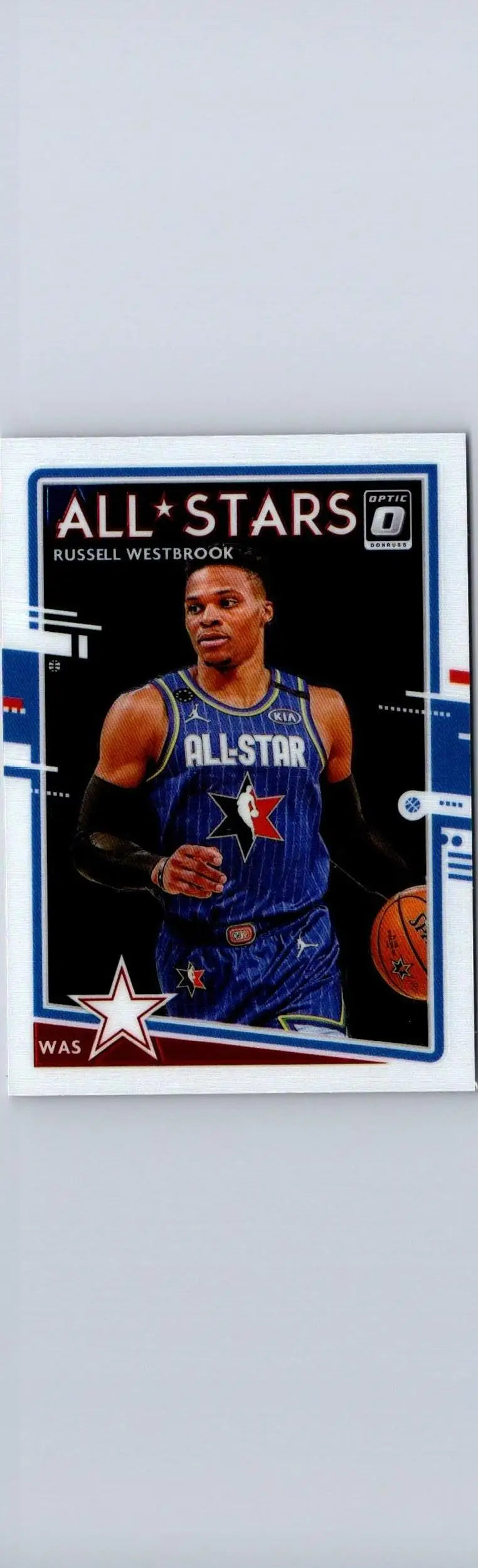 Russell Westbrook All-Star basketball card from 2020-21 Donruss Optic trading cards