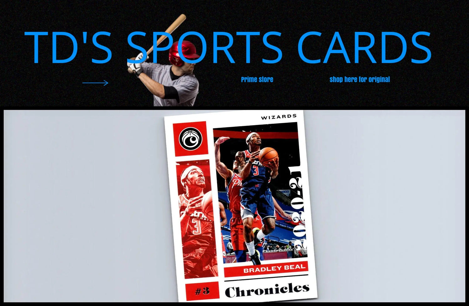 Bradley Beal basketball card from 2020-21 Panini Chronicles trading cards collection