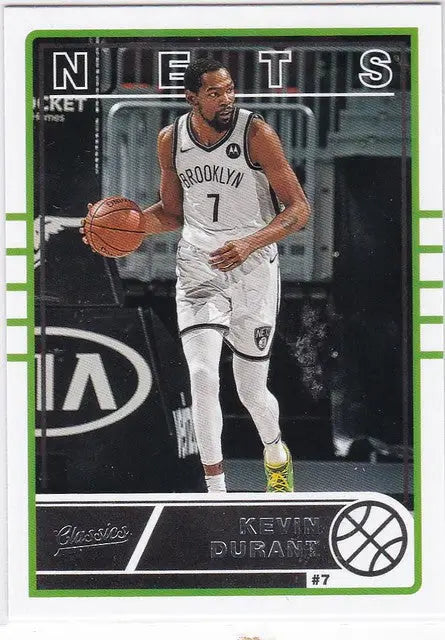 Basketball trading card of Kevin Durant Brooklyn Nets in 2020-21 Panini Chronicles Classics
