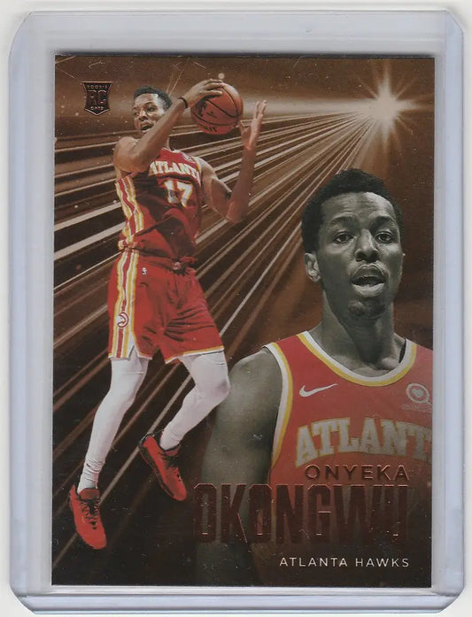 Basketball trading card of Onyeka Okongwu Atlanta Hawks from Panini Chronicles Essentials