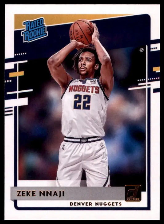 2020-21 Panini Donruss Rookie Zeke Nnaji #236 Denver Nuggets Basketball Card NBA - Trading Card