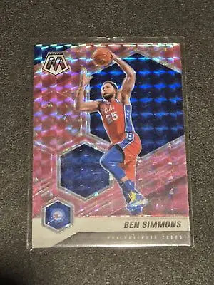 Ben Simmons Mosaic card from 2020-21 Panini Mosaic Mosaic Camo Pink set