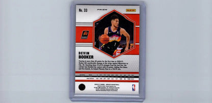 Devin Booker Mosaic Red Wave basketball card from 2020-21 Panini Mosaic collection