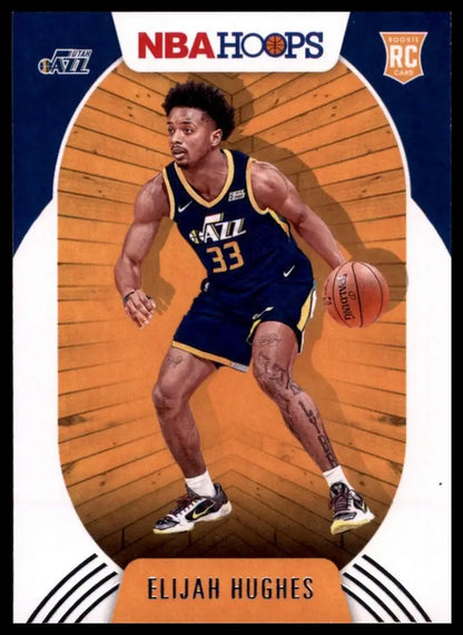 2020-21 Panini NBA Hoops Elijah Hughes #224 Rookie Utah Jazz Basketball Card NBA