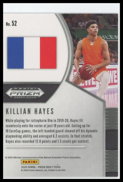 2020-21 Panini Prizm Draft Picks Panini Killian Hayes Rookie #52 Basketball Card - Basketball Card