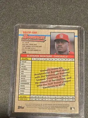 Elehuris Montero Chrome Prospects blue baseball card 2020 Bowman Heritage #92CP-EM