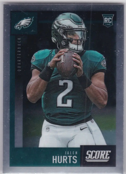 Jalen Hurts RC Rookie card from 2020 Chronicles Score for Philadelphia Eagles fans