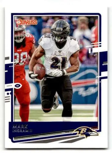 Mark Ingram II Baltimore Ravens football card with original gloss from 2020 Donruss