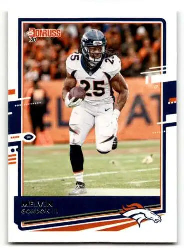 Melvin Gordon III Denver Broncos football card with original gloss, 2020 Donruss #89