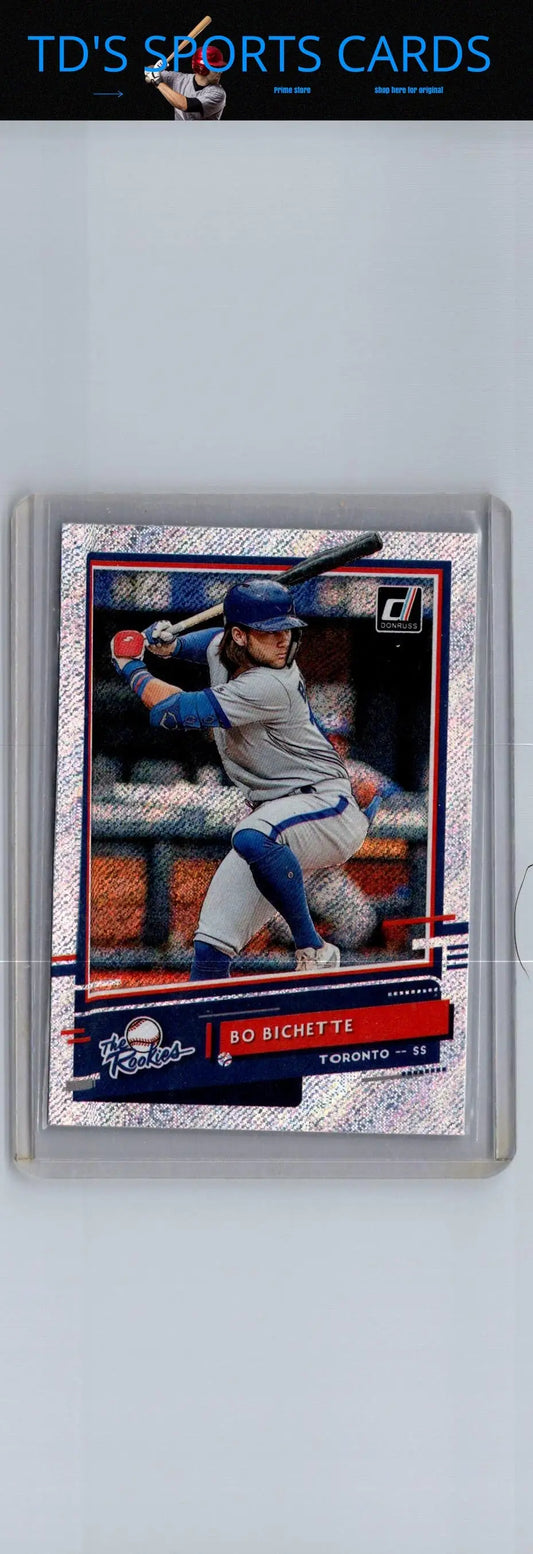Bo Bichette baseball card from 2020 Donruss Rookies Rapture set