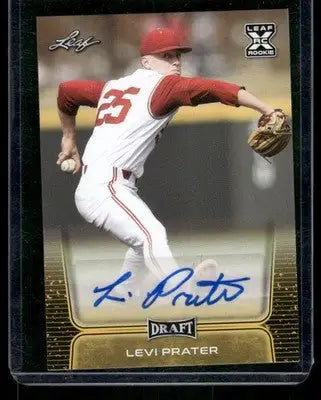2020 Leaf Draft Levi Prater #BA-LP2 Autograph RC Baseball - Baseball Card