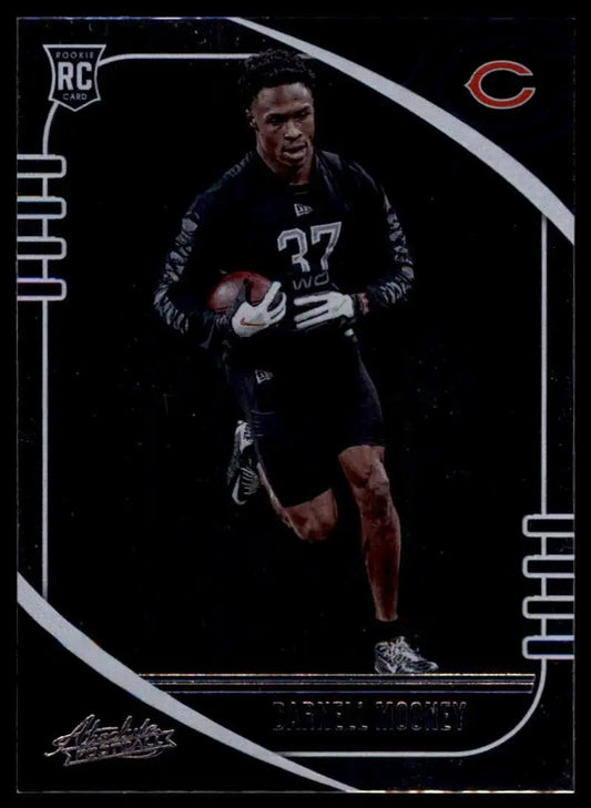 Football card featuring Darnell Mooney in dark uniform from 2020 Panini Absolute Rookie series