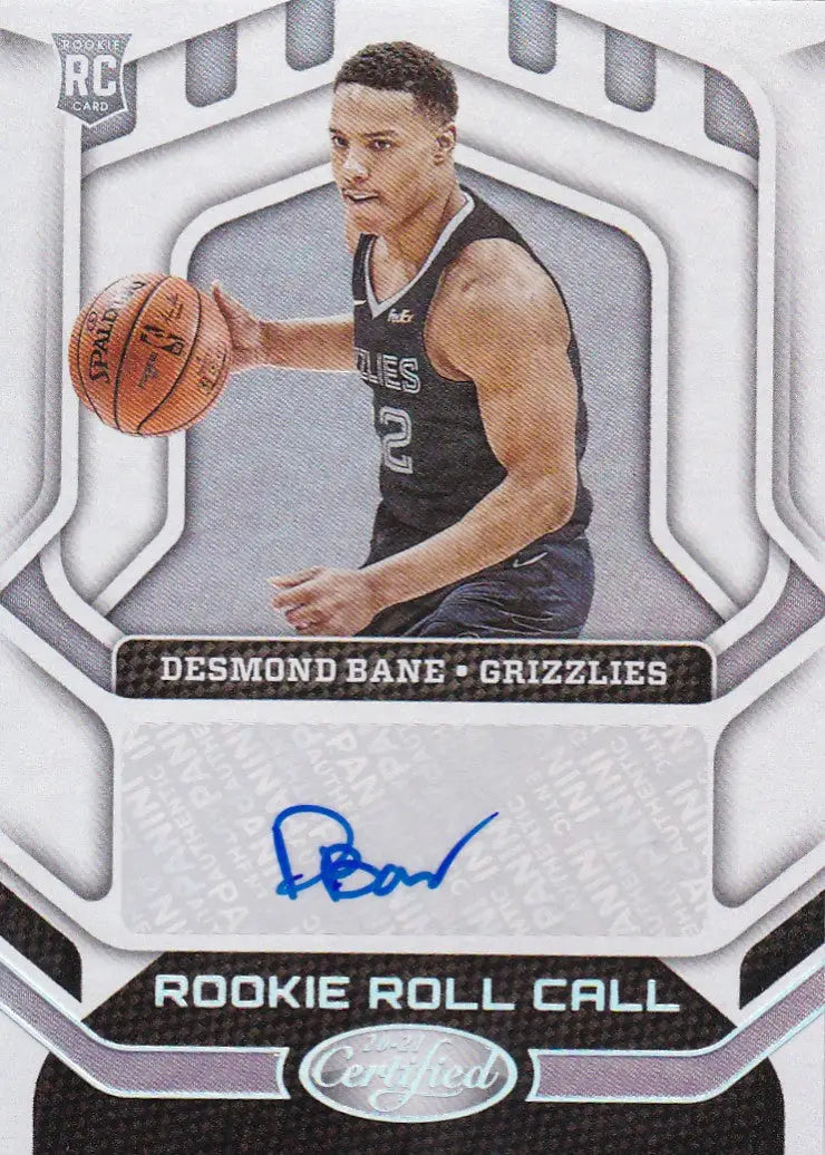 2020 PANINI CERTIFIED #RR-DBA DESMOND BANE AUTO- MEMPHIS GRIZZLIES