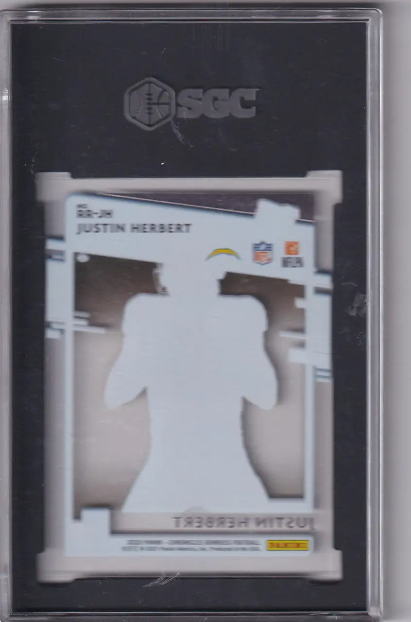 Graded Justin Herbert SGC 9 football card from 2020 Panini Chronicles Los Angeles Chargers