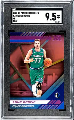 Graded Panini Chronicles Luka Doncic basketball trading card displayed in product listing