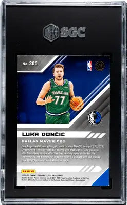 Graded Panini Chronicles Luka Doncic basketball trading card displayed in product listing