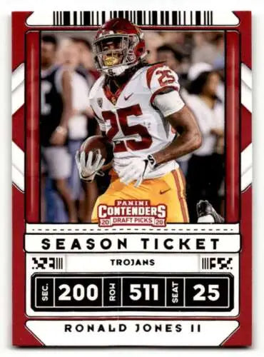 Ronald Jones II Football Card from 2020 Panini Contenders Draft Picks, original gloss finish