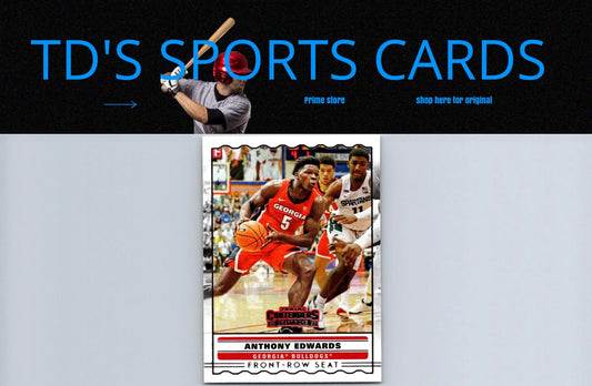 Anthony Edwards basketball card from 2020 Panini Contenders Draft Picks Front-Row Seats