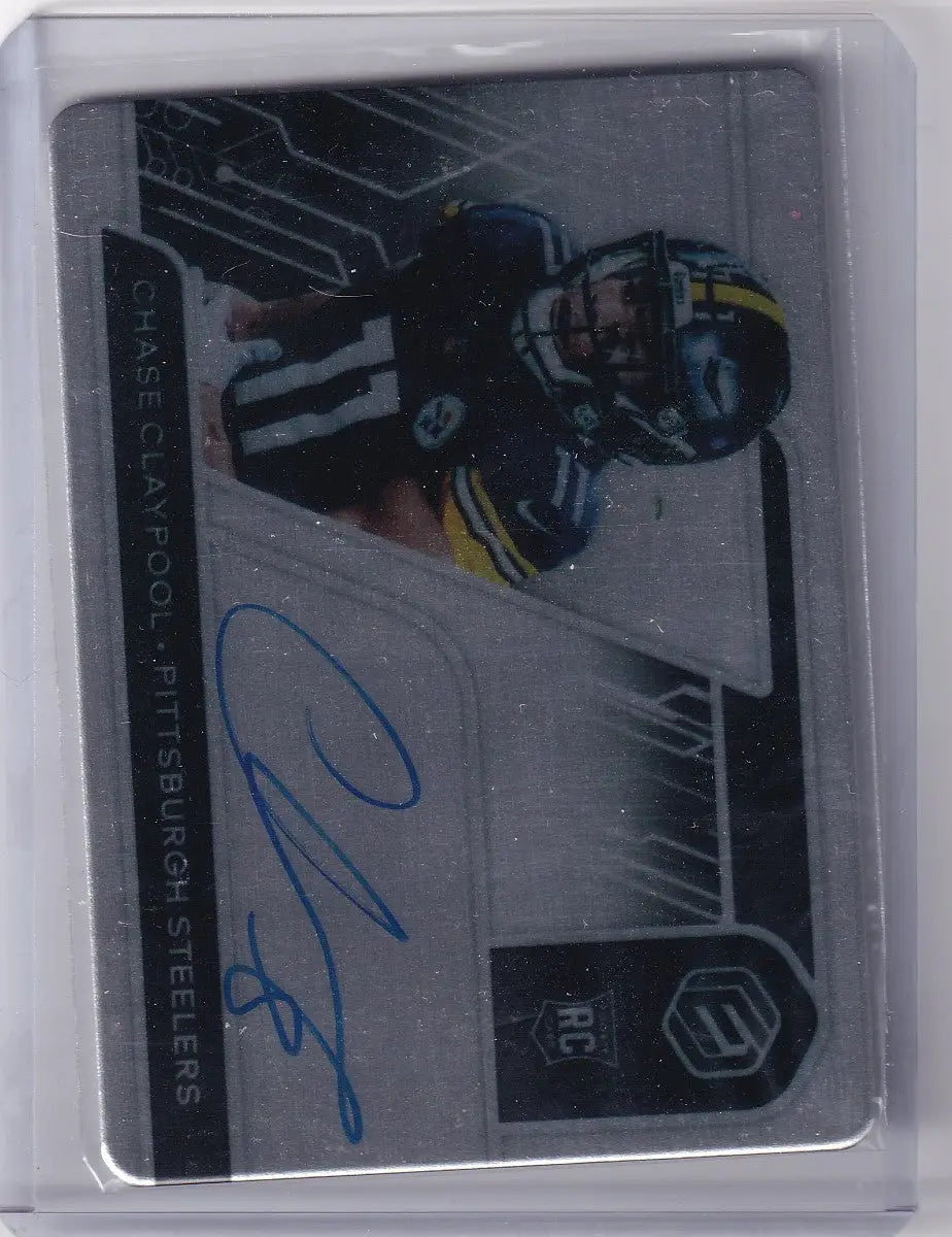 Autographed Chase Claypool rookie card from 2020 Panini Elements Auto series