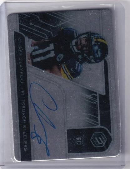 Autographed Chase Claypool rookie card from 2020 Panini Elements Auto series